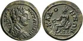 ROMAN AND BYZANTINE COINS 
 Phrygia, Kadoi. Caracalla, 198-217. Diassarion (Bronze, 22mm, 6.48 g 6), c. 212-215. Κ Μ Α ΑΝΤΩΝΕΙΝ Laureate, bearded and...