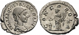 ROMAN AND BYZANTINE COINS 
 Aquilia Severa, Augusta, second and fourth wife of Elagabalus, 220-221 & 221-222. Denarius (Silver, 20mm, 2.84 g 1), Rome...