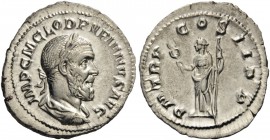 ROMAN AND BYZANTINE COINS 
 Pupienus, 238. Denarius (Silver, 21mm, 3.08 g 12), Rome. IMP C M CLOD PVPIENVS AVG Laureate, draped and cuirassed bust of...