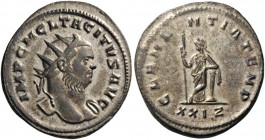 ROMAN AND BYZANTINE COINS 
 Tacitus, 275-276. Antoninianus or Aurelianus (Billon, 23mm, 4.44 g 6), Rome, January-June 276. IMP C M CL TACITVS AVG Rad...