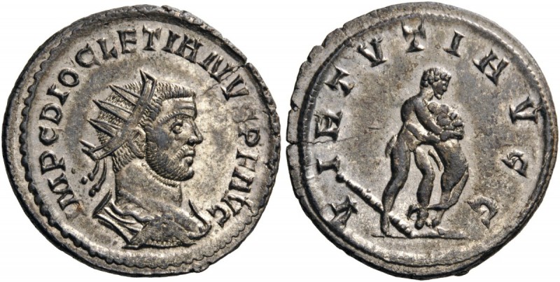 ROMAN AND BYZANTINE COINS 
 Diocletian, 284-305. Antoninianus (Billon, 23mm, 3....