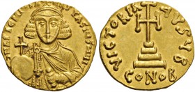 ROMAN AND BYZANTINE COINS 
 Anastasius II Artemius, 713-715. Solidus (Gold, 19mm, 4.48 g 6), Constantinople, 2nd officina. dN APTEMIUS A-NASTASIUS MU...