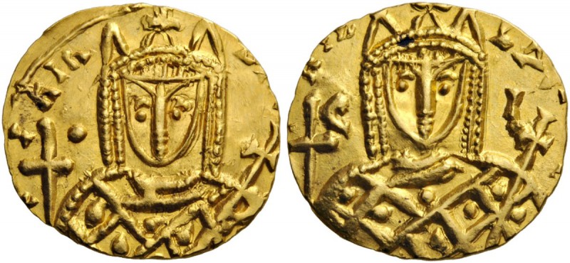ROMAN AND BYZANTINE COINS 
 Irene, 797-802. Solidus (Gold, 18mm, 3.77 g 6), Syr...