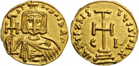 ROMAN AND BYZANTINE COINS 
 Nicephorus I, 802-811. Solidus (Gold, 20mm, 3.72 g 6), uncertain Sicilian mint, probably Syracuse, 802-803. NI-FOROS bAS ...