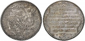 MODERN COINS 
 A SPECIAL COLLECTION OF DUTCH AND DUTCH RELATED MEDALS 
 The Dutch Republic. Geertruidenberg . 1593. Medal (Silver, 43.5mm, 24.32 g 1...