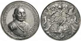 MODERN COINS 
 A SPECIAL COLLECTION OF DUTCH AND DUTCH RELATED MEDALS 
 The Dutch Republic. Plaquettepenning, or Hollow medal (Silver, 70mm, 70.52 g...