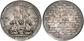 MODERN COINS 
 A SPECIAL COLLECTION OF DUTCH AND DUTCH RELATED MEDALS 
 The Dutch Republic. Amsterdam . Medal (Silver, 60mm, 59.95 g 12), on the Pea...