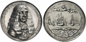 MODERN COINS 
 A SPECIAL COLLECTION OF DUTCH AND DUTCH RELATED MEDALS 
 The Dutch Republic. Amsterdam . Plaquettepenning, or Hollow medal (Silver, 7...