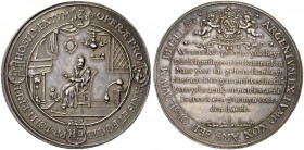 MODERN COINS 
 A SPECIAL COLLECTION OF DUTCH AND DUTCH RELATED MEDALS 
 The Dutch Republic. Leiden . Medal (Silver, 56mm, 74.89 g 12), reward medal ...