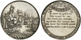 MODERN COINS 
 A SPECIAL COLLECTION OF DUTCH AND DUTCH RELATED MEDALS 
 The Dutch Republic. Amsterdam . Medal (Silver, 57mm, 58.52 g 12), on the Fou...