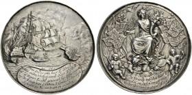 MODERN COINS 
 A SPECIAL COLLECTION OF DUTCH AND DUTCH RELATED MEDALS 
 The Dutch Republic. Plaquettepenning, or Hollow medal (Silver, 72mm, 82.02 g...
