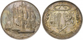MODERN COINS 
 A SPECIAL COLLECTION OF DUTCH AND DUTCH RELATED MEDALS 
 The Dutch Republic. Medal (Silver, 44mm, 30.21 g 12), on the Peace of Breda ...