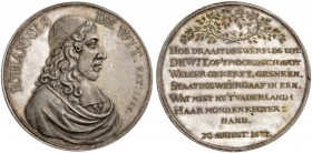 MODERN COINS 
 A SPECIAL COLLECTION OF DUTCH AND DUTCH RELATED MEDALS 
 The Dutch Republic. Medal (Silver, 48.5mm, 45.30 g 12), on the murder of Joh...