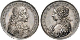 MODERN COINS 
 A SPECIAL COLLECTION OF DUTCH AND DUTCH RELATED MEDALS 
 The Dutch Republic. Medal (Silver, 42mm, 28.54 g 12), on the marriage of Pri...