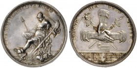 MODERN COINS 
 A SPECIAL COLLECTION OF DUTCH AND DUTCH RELATED MEDALS 
 Nürnberg. 1691. Medal (Silver, 43mm, 28.71 g 12), on the Princes’ Congress i...