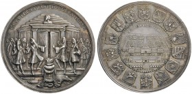 MODERN COINS 
 A SPECIAL COLLECTION OF DUTCH AND DUTCH RELATED MEDALS 
 The Dutch Republic. Medal (Silver, 49mm, 46.12 g 12), on the Peace of Rijswi...