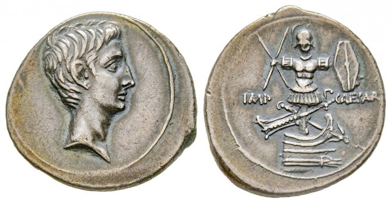 Augustus 27 avant J.-C. - 14 après J.-C.
Denarius, Rome, 30-29 avant J.-C., AG ...