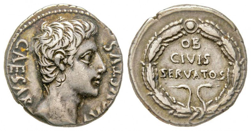 Augustus 27 avant J.-C. - 14 après J.-C.
Denarius, Colonia Patricia, 19-18 avan...