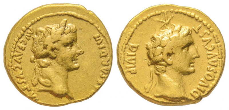 Tiberius 14-37 après J.-C.
Aureus, Gaule, Lugdunum (Lyon), 14 après J.-C., AU 7...