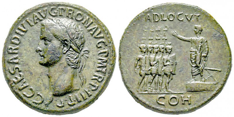 Caligula 37-41 après J.-C.
Sestertius, Rome, 40-41 après J.-C., AE 28.6 g.
Ave...