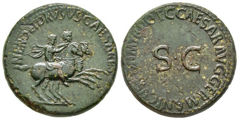 Caligula 37-41 après J.-C. pour Nero & Drusus Caesar
Dupondius, Rome, 37-38, AE...
