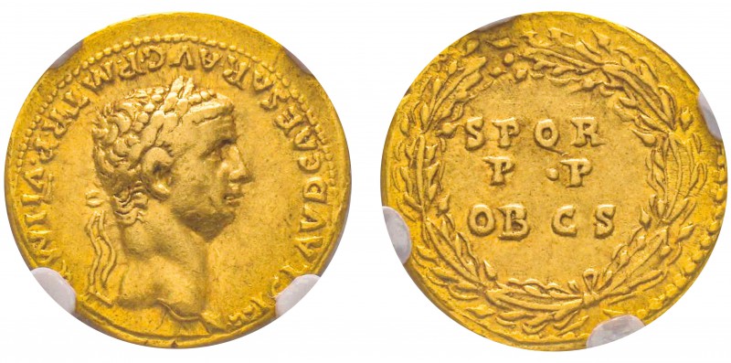 Claudius 41-54 
Aureus, Lugdunum (Lyon) ou Rome, 46-46, AU 7.74 g.
Avers : TI ...