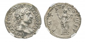 Traianus 98-117
Denarius, Rome, 100, AG 3.43 g. Ref : C. 72, RIC 38 Conservation : NGC AU 5/5 - 4/5