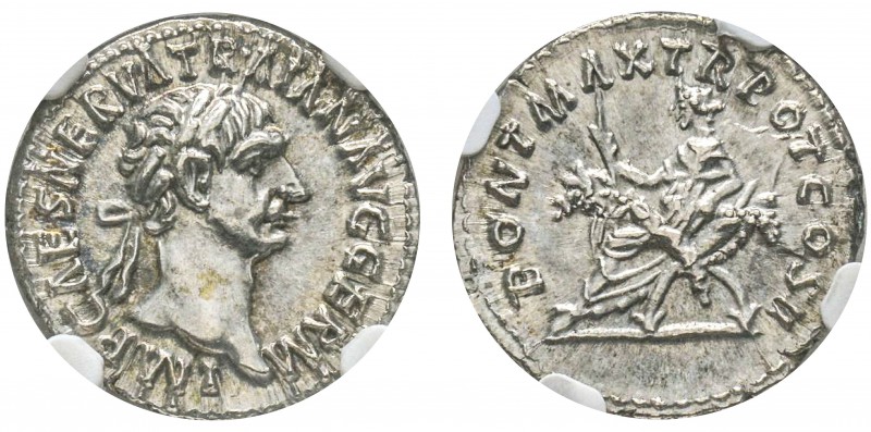 Traianus 98-117
Denarius, Rome, 98, AG 3.33 g.
Avers : IMP CAES NERVA TRAIAN A...