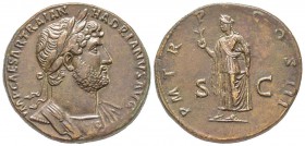 Hadrianus 117-138
Sestertius, Rome, 121-122, AE 25.06 g.
Avers : IMP CAESAR TRAIAN – HADRIANVS AVG Buste drapé, lauré et cuirassé à droite. 
Revers...