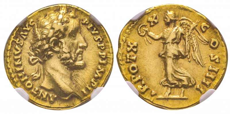 Antoninus Pius 138-161
Aureus, Rome, 155-156, AU 7.23 g.
Avers : ANTONINVS AVG...