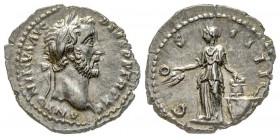 Antoninus Pius 138-161
Denarius, Rome, 143-144, AG 3.37 g.
Ref : C. 291, RIC 231 Conservation : Superbe