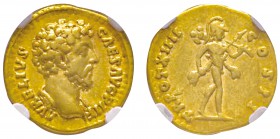 Antoninus Pius pour Marcus Aurelius Caesar 139-161 
Aureus, Rome, 159-160, AU 7.16 g.
Avers : AVRELIVS - CAES AVG P II F Buste drapé à droite. /Reve...