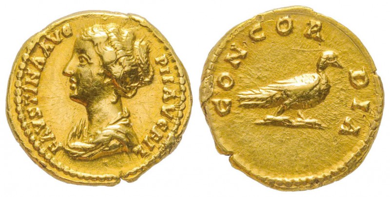 Marcus Aurelius pour Faustina II, Augusta 147-176 
Aureus, Rome, 161-176, AU 7....