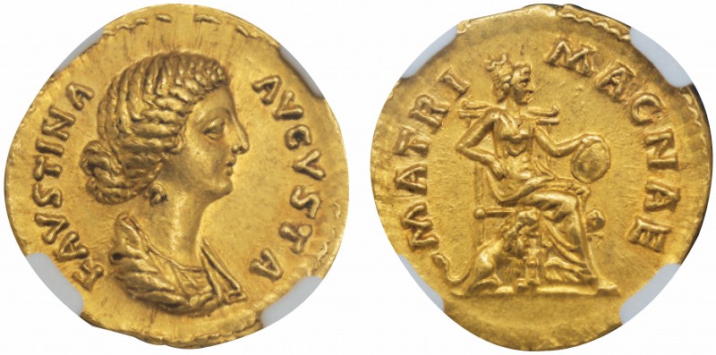 Marcus Aurelius pour Faustina II, Augusta 147-176
Aureus, Rome, 161-176, AU 7.3...