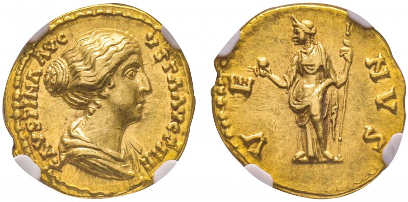 Marcus Aurelius pour Faustina II, Augusta 147-176
Aureus, Rome, 138-161, AU 7.1...