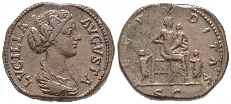Lucius Verus pour Lucilla
Sestertius, Rome, 166-169, AE 26.31 g.
Avers : LVCIL...