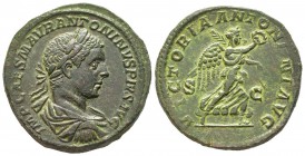 Elagabalus 218-222 
Sestertius, Rome, 218-219, AE 28.18 g.
Avers : IMP CAES M AVR ANTONINVS PIVS AVG Buste lauré, cuirassé et drapé à droite. /Rever...