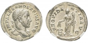 Severus Alexander 222-235 
Denarius, Rome, 222-235, AG 3.19 g.
Avers : IMP ALEXANDER PIVS AVG Buste lauré à droite, draperie sur l’épaule. /Revers :...