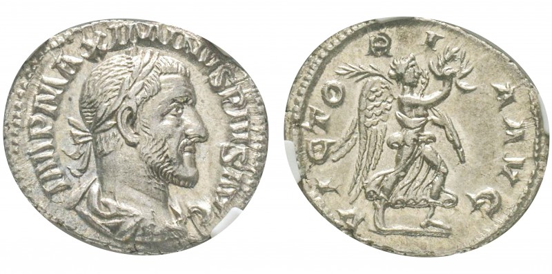 Maximinus I 235-238 
Denarius, Rome, 235-238, AG 3.01 g.
Avers : IMP MAXIMINVS...