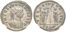 Aurelianus 270-275
Antoninianus, Ticinum, 270-275, Billon 3.36 g.
Avers : IMP C AVRELIANVS AVG Buste radié et cuirassé à droite. /Revers : PROVIDEN ...