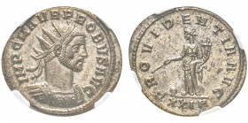 Probus 276-282
Antoninianus, Rome, 276-277, Billon 3.90 g.
Avers : IMP C M AVR PROBVS P F AVG Buste radié et cuirassé à droite. /Revers : PROVIDENTI...