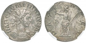 Numerianus 283-284 Antoninianus, Lugdunum (Lyon), 283-284, Billon 3.62 g. Avers : IMP C NVMERIANVS AVG Buste radié et cuirassé à droite. /Revers : PAX...