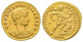 Constantinus II 337-340
Solidus, Nicomédie, 337-340, AU 4.48 g.
Ref : RIC VII 106 Conservation : TTB. Très Rare
