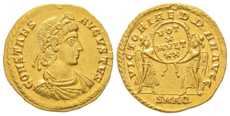 Constans 337-350
Solidus, Aquileia, 337-350, AU 4.32 g.
Ref : C 171, RIC 45, D...