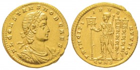 Constans 337-350
Solidus, Constantinople, 335, AU 4.44 g.
Ref : C –, RIC –, Dep. –, cf. 7/9 (diademed).
Ex vente NAC 78, 26-27 mai 2014, Lot 1161 C...
