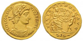 Constantius II 337-361
Solidus, Siscia, 337-340, AU 4.5 g.
Ref : C 260, RIC VIII 30, Dep. 5/2, Hunter 49
Ex Vente Lanz 145, 5 Janvier 2009, Lot 152...