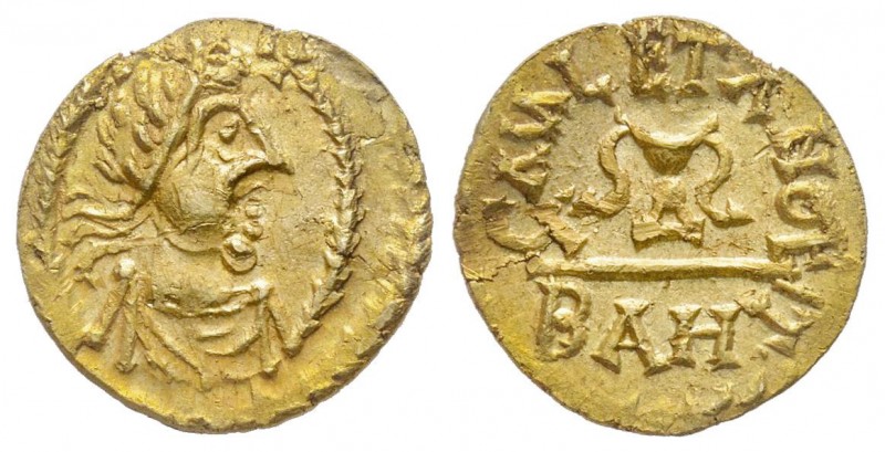 Mérovingiens, Sigebert III 639-656
Tremissis, Banassac, vers 639-645, AU 1.15 g...