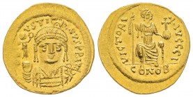 Justin II 565-578
Solidus, Constantinople, 565-578, AU 4.49 g.
Ref : MIB 4, Sear 345 Conservation : presque Superbe