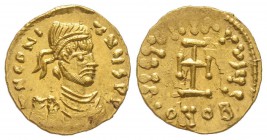 Constantinus IV 668-685
Tremissis, Constantinople, 681-685, AU 1.44 g.
Ref : Sear 1162 Conservation : Superbe