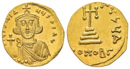 Iustinianus II (Premier règne) 685-695
Solidus, Costantinople, 685-695, AU 4.40 g.
Ref : MIB 7, Sear 1247 Conservation : presque FDC